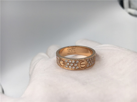 Nhẫn cưới Trang sức vàng sang trọng, Dây đeo cưới tình yêu bằng vàng 18K sang trọng