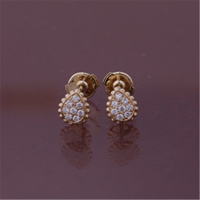 Đồ trang sức bằng vàng ròng của Pháp Serpent Bohème XS Motif Ear Studs in Pink Gold Gold Earrings JCO01362