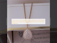 Trung Quốc Vàng Sang Trọng Nhà Máy Trang Sức SerpeReal Vàng Con Rắn Boheme Vòng Cổ Dài Lớn Họa Tiết Với ​​Cài Áo Mở Đường Kim Cương