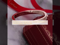 Full Diamond Love Bangle Classic Jewelry Love Bracelet Full Diamond-paved in 18K Pink Gold (Bộ đeo tay bằng kim cương)