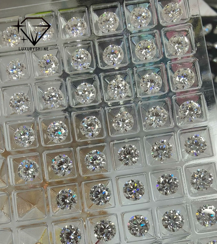 Chất lượng Kim Cương Nuôi Phòng Thí Nghiệm LuxuryShine VS1 1ct 2ct 3ct 4ct 5ct Hình Tròn Cắt Trắng Xuất Sắc Chứng Nhận IGI nhà máy