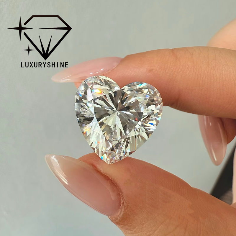 Chất lượng LuxuryShine VVS2 White Heart Excellent Cut Lab Diamond trưởng thành 1CT 2CT 3CT 4CT 5CT Hỗ trợ tùy chỉnh đặc biệt nhà máy