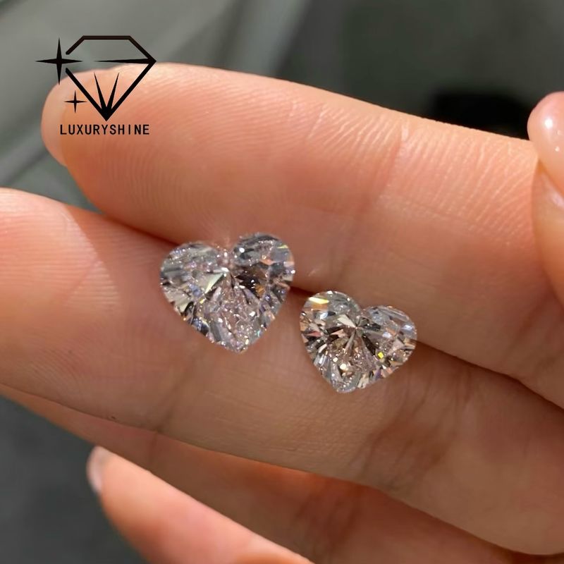 Chất lượng LuxuryShine VS2 Hình Trái Tim Cắt Xuất Sắc Kim Cương Nuôi Cấy Trong Phòng Thí Nghiệm Kim Cương Thật & Trang Sức Cưới & Trang Sức Tùy Chỉnh Hỗ Trợ Tùy Chỉnh Đặc Biệt nhà máy