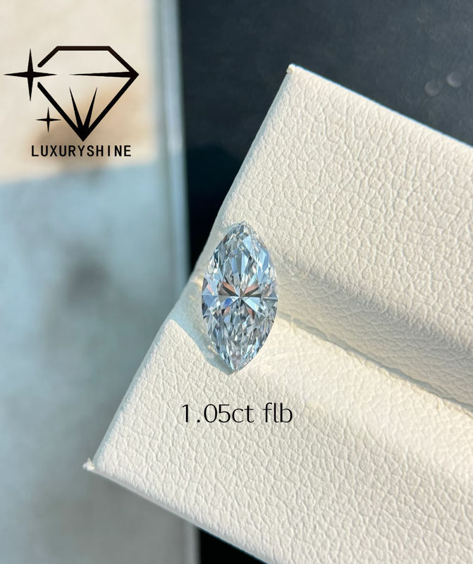 Chất lượng LuxuryShine VVS2 Marquise Shape 0.3-15ct Xương kim cương trồng trong phòng thí nghiệm Màu D-F 3EX Đá cắt với Giấy chứng nhận IGI Đá thật nhà máy