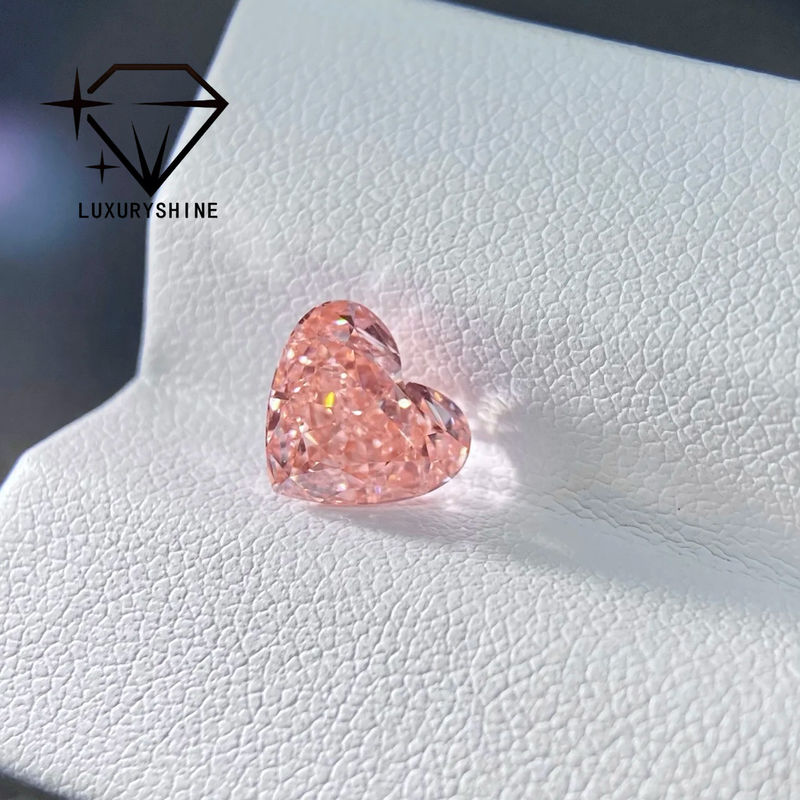 Chất lượng Kim Cương Nuôi Cấy Hình Trái Tim Màu Hồng / Vàng / Xanh Lá Cây LuxuryShine, VVS-VS Kim Cương Thật & Trang Sức Cưới & Trang Sức Tùy Chỉnh nhà máy