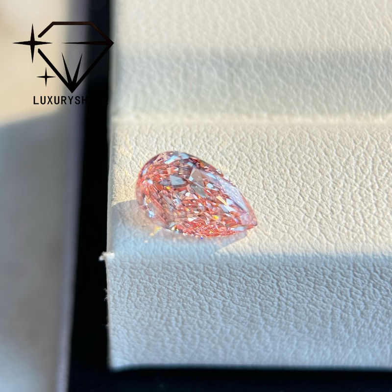 Chất lượng LuxuryShine 1-15CT Kim cương hồng Fancy hình quả lê nuôi cấy trong phòng thí nghiệm VVS-VS Kim cương rời & Trang sức cưới & Trang sức tùy chỉnh ﻿ nhà máy