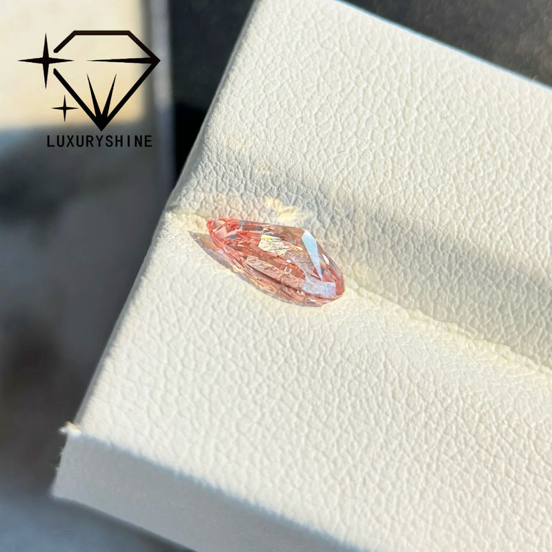 Chất lượng LuxuryShine 1-15CT Kim cương hồng Fancy hình quả lê nuôi cấy trong phòng thí nghiệm VVS-VS Kim cương rời & Trang sức cưới & Trang sức tùy chỉnh ﻿ nhà máy