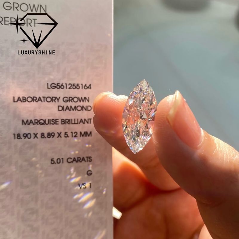 Chất lượng Máy thí nghiệm phát triển Marquise Diamond VVS-VS D-F Màu IGI được chứng nhận nhà máy