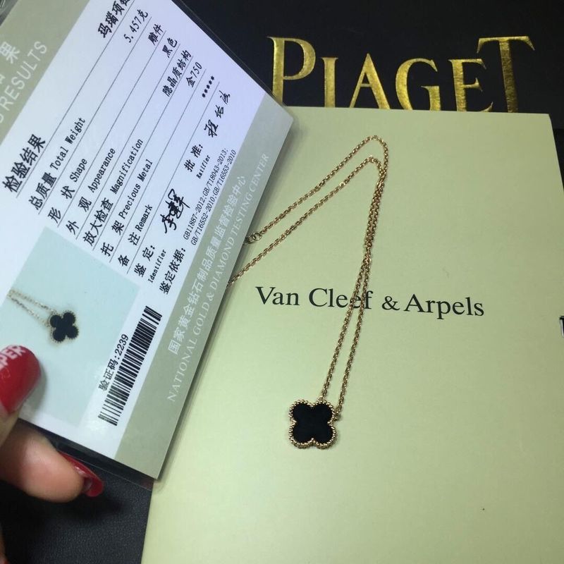 Chất lượng Van Cleef Arpels Trang sức vàng sang trọng Mặt dây chuyền Alhambra ngọt ngào Mặt dây chuyền vàng vàng Mẹ ngọc trai nhà máy