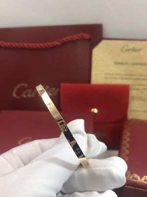 Chất lượng Vòng tay vàng 18K LOVE Mẫu nhỏ 6 viên kim cương cho nữ / nam nhà máy