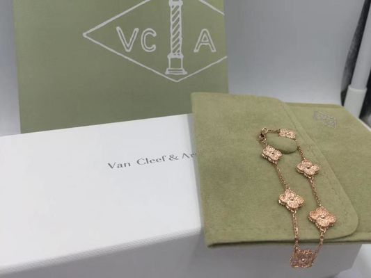 Chất lượng Van Cleef & Arpels Sweet Alhambra Bracelet 6 Motifs Rose Gold nhà máy