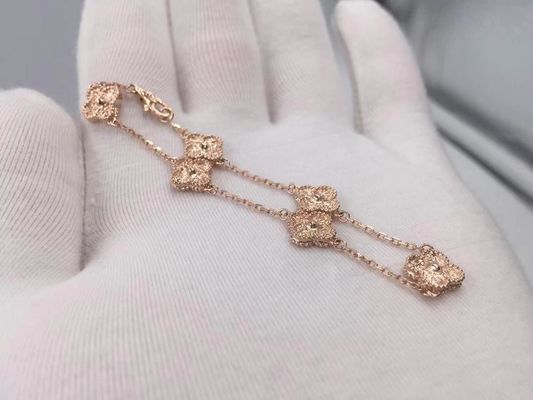 Chất lượng Van Cleef & Arpels Sweet Alhambra Bracelet 6 Motifs Rose Gold nhà máy