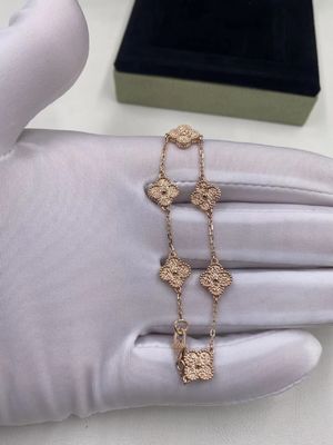 Chất lượng Van Cleef & Arpels Sweet Alhambra Bracelet 6 Motifs Rose Gold nhà máy