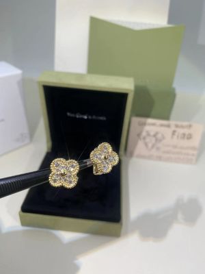 Chất lượng Bông tai VCA Vintage Alhambra Vàng hồng 18k / Vàng hồng / Vàng trắng đính đá quý nhà máy