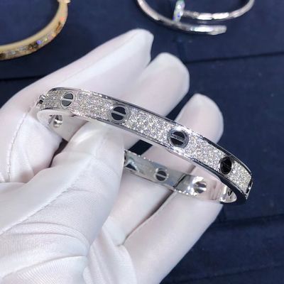 Chất lượng Trang Sức Cao Cấp Vàng 18K Vòng Tay TÌNH YÊU Bậc Xe Hơi Đính Kim Cương Cho Nữ nhà máy