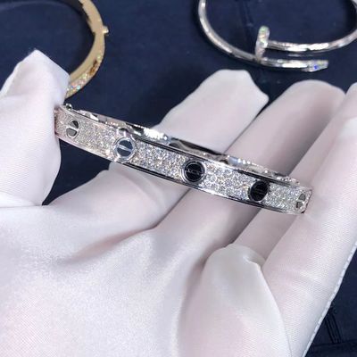 Chất lượng Trang Sức Cao Cấp Vàng 18K Vòng Tay TÌNH YÊU Bậc Xe Hơi Đính Kim Cương Cho Nữ nhà máy