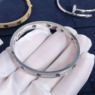Chất lượng Trang Sức Cao Cấp Vàng 18K Vòng Tay TÌNH YÊU Bậc Xe Hơi Đính Kim Cương Cho Nữ nhà máy