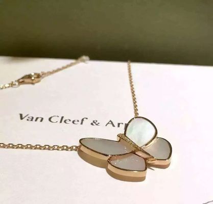 Chất lượng Vòng cổ mặt dây chuyền bướm Vàng 18K, Vòng cổ bướm Van Cleef nhà máy