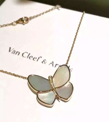 Chất lượng Vòng cổ mặt dây chuyền bướm Vàng 18K, Vòng cổ bướm Van Cleef nhà máy
