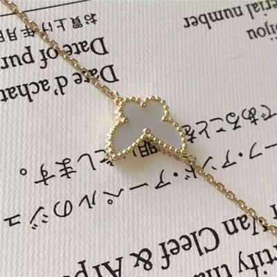 Chất lượng Vòng tay trắng mẹ ngọc trai 18k vòng tay bằng vàng ngọt ngào Alhambra nhà máy