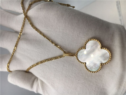 Chất lượng Dài 18k vàng vàng cổ điển Alhambra cổ điển hình hoa không có kim cương nhà máy