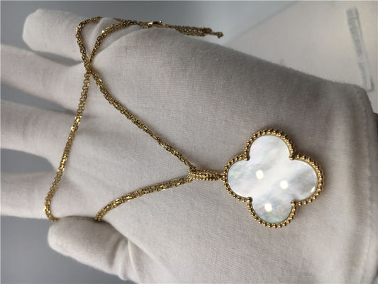 Chất lượng Dài 18k vàng vàng cổ điển Alhambra cổ điển hình hoa không có kim cương nhà máy