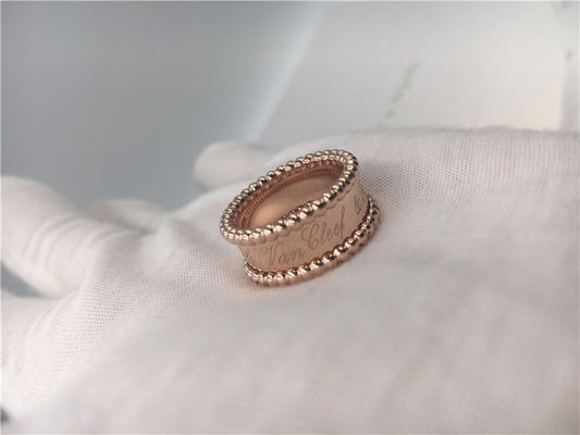 Chất lượng Vàng vàng Trang sức mỹ nghệ PerléE Signature Ring VCARO3Y600 Hình tròn nhà máy