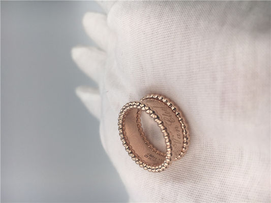 Chất lượng Vàng vàng Trang sức mỹ nghệ PerléE Signature Ring VCARO3Y600 Hình tròn nhà máy