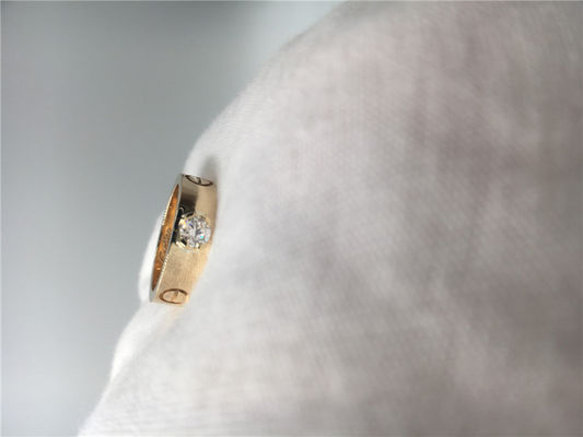 Chất lượng Brilliant - Cut Diamond Love Solitaire Ring 18K Yellow Gold N4250100 nhà máy