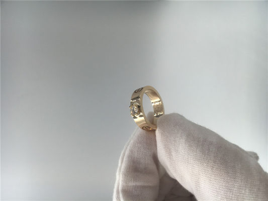 Chất lượng Brilliant - Cut Diamond Love Solitaire Ring 18K Yellow Gold N4250100 nhà máy