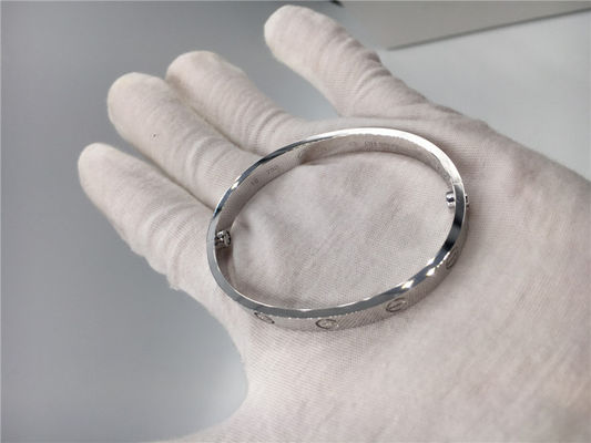 Chất lượng Bạn gái Trang sức Kim cương Sang trọng Trang sức Tình yêu Vòng tay Vàng trắng 18k nhà máy