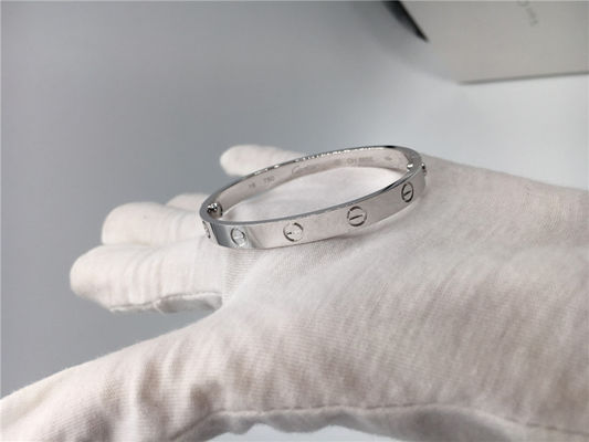 Chất lượng Bạn gái Trang sức Kim cương Sang trọng Trang sức Tình yêu Vòng tay Vàng trắng 18k nhà máy