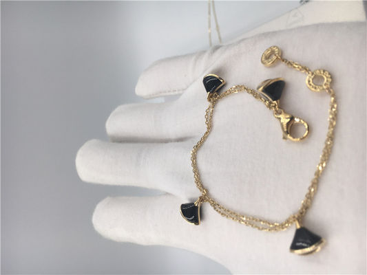 Chất lượng 18K Vàng Vàng Đen Luxury Diva Bracelet Women With Mother Of Pearl nhà máy
