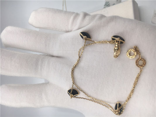 Chất lượng 18K Vàng Vàng Đen Luxury Diva Bracelet Women With Mother Of Pearl nhà máy