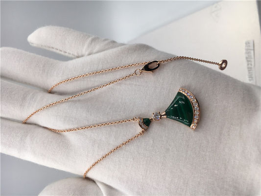 Chất lượng Đồ trang sức sang trọng sang trọng Trang sức Divas Dream Vòng cổ CL857473 Với Malachite / Kim cương nhà máy