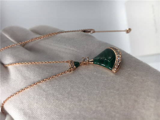 Chất lượng Đồ trang sức sang trọng sang trọng Trang sức Divas Dream Vòng cổ CL857473 Với Malachite / Kim cương nhà máy