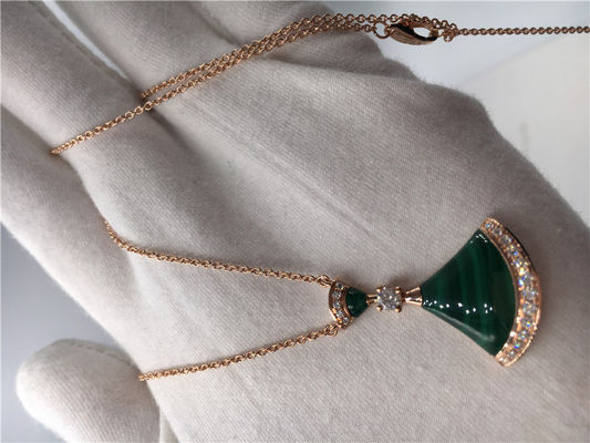 Chất lượng Đồ trang sức sang trọng sang trọng Trang sức Divas Dream Vòng cổ CL857473 Với Malachite / Kim cương nhà máy