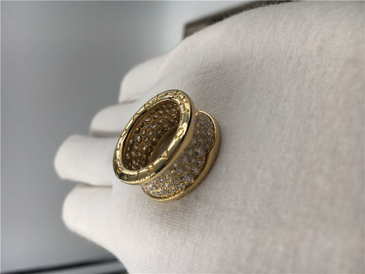 Chất lượng Trang sức sang trọng cho nam giới băng cưới, vàng 18k vàng vàng nhẫn trang sức sang trọng cổ điển với kim cương nhà máy