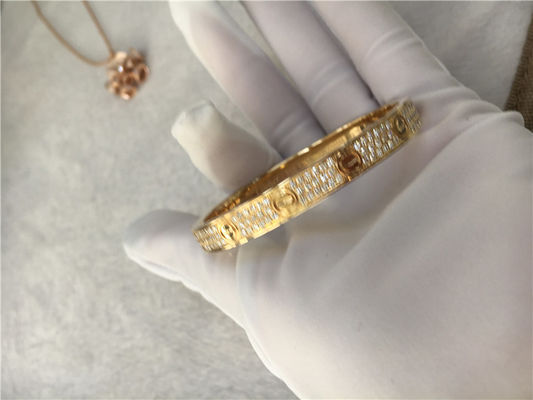 Chất lượng Kim cương cao cấp trang sức tùy chỉnh tình yêu Vòng tay tình yêu Vàng vàng 18K nhà máy