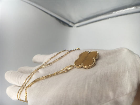 Chất lượng Vòng cổ vàng 18K nữ làm bằng tay tùy chỉnh với đá quý Bois D’Amourette / nâu nhà máy
