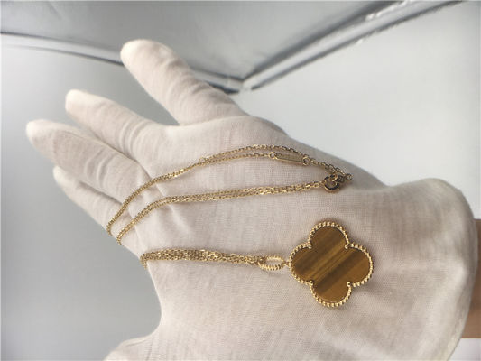 Chất lượng Vòng cổ vàng 18K nữ làm bằng tay tùy chỉnh với đá quý Bois D’Amourette / nâu nhà máy