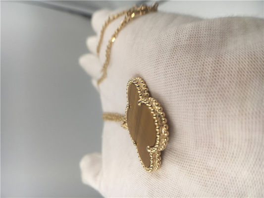 Chất lượng Vòng cổ vàng 18K nữ làm bằng tay tùy chỉnh với đá quý Bois D’Amourette / nâu nhà máy