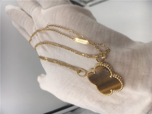 Chất lượng Vòng cổ vàng 18K nữ làm bằng tay tùy chỉnh với đá quý Bois D’Amourette / nâu nhà máy