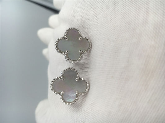 Chất lượng Bông tai Stud hoa nhỏ Trang sức vàng 18K với ngọc trai trắng nhà máy