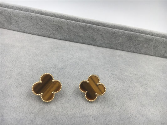 Chất lượng Hoa tai Van Cleef Arpels Vintage Alhambra vàng 18k với bois d’amourette nhà máy