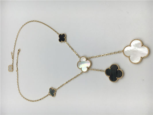 Chất lượng Vòng cổ hình bông hoa vàng vàng 18k, Vòng cổ Van Cleef Arpels Magic Alhambra nhà máy