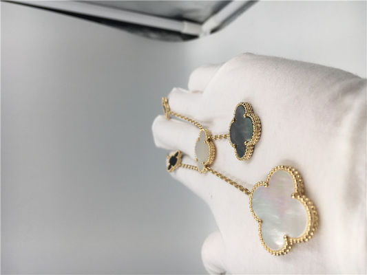 Chất lượng Vòng cổ hình bông hoa vàng vàng 18k, Vòng cổ Van Cleef Arpels Magic Alhambra nhà máy