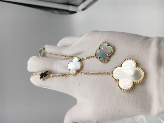 Chất lượng Vòng cổ hình bông hoa vàng vàng 18k, Vòng cổ Van Cleef Arpels Magic Alhambra nhà máy