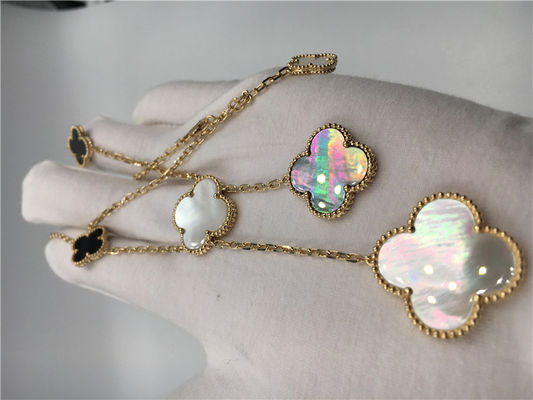 Chất lượng Vòng cổ hình bông hoa vàng vàng 18k, Vòng cổ Van Cleef Arpels Magic Alhambra nhà máy