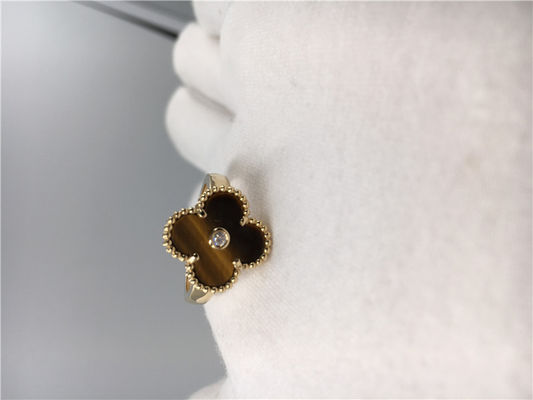 Chất lượng Tiger’S Eye / Vòng kim cương tròn vàng 18K được làm thủ công sang trọng cho đám cưới nhà máy